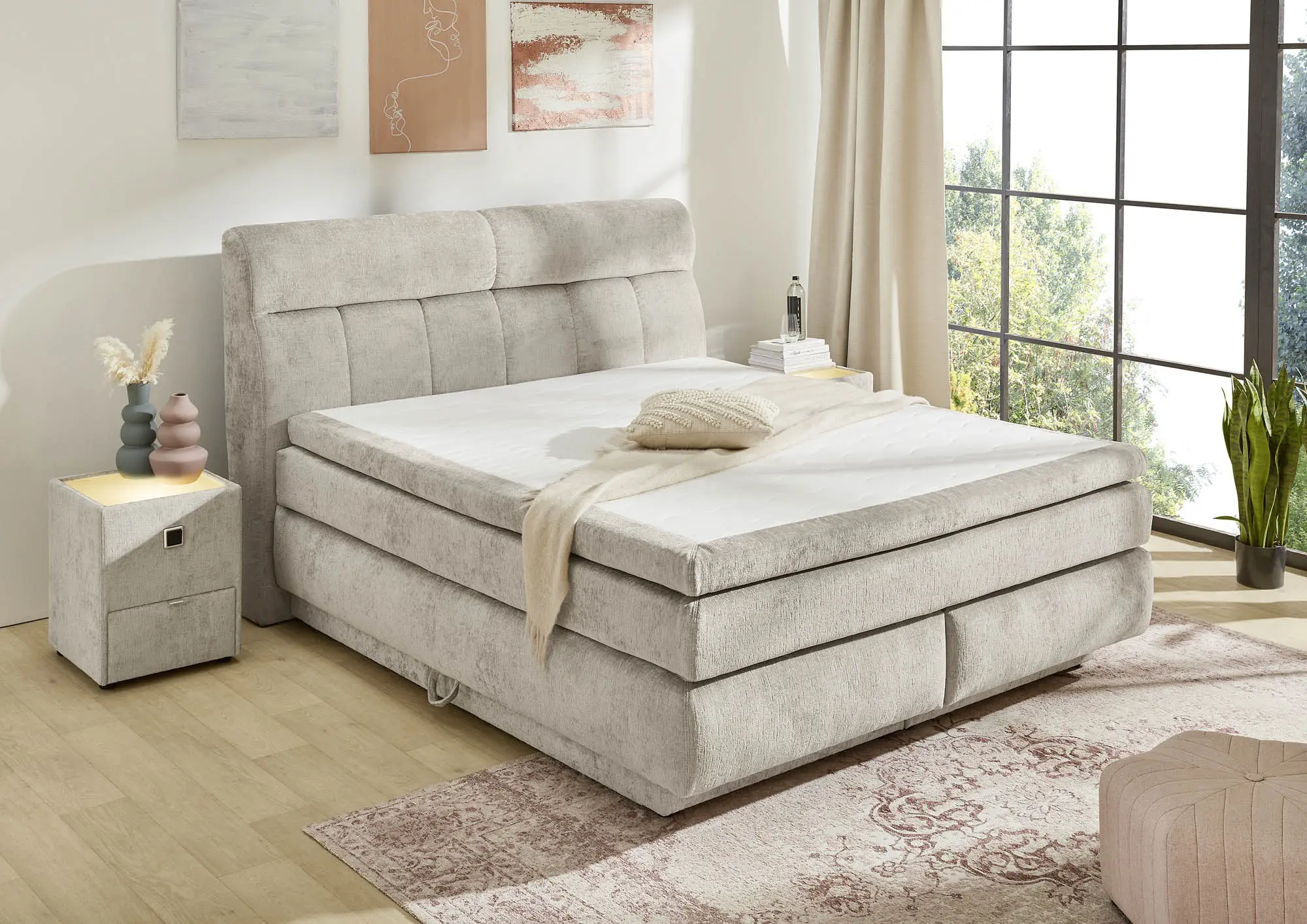 Boxspringbett  - Queen - 180x200 - H3 bis 120kg