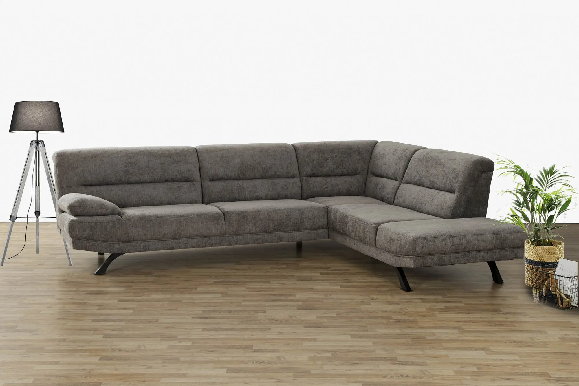 BRUNO - BRUNO-3L-2OTTR Stoff: 6129, Füsse: Metall, schwarz