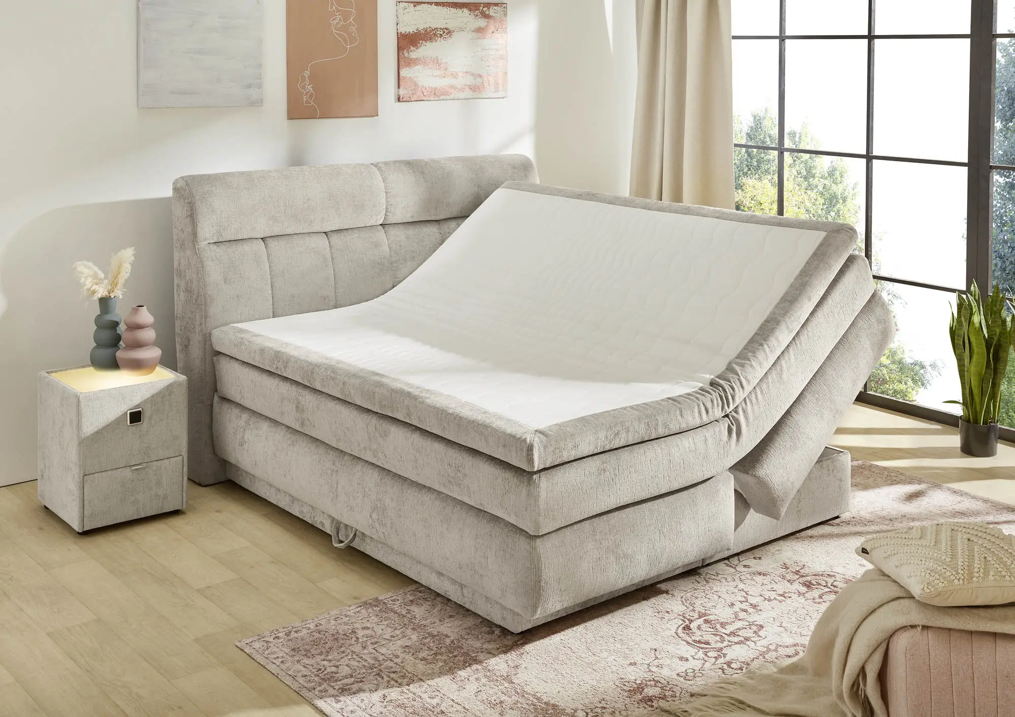 Boxspringbett  - Queen - 180x200 - H3 bis 120kg