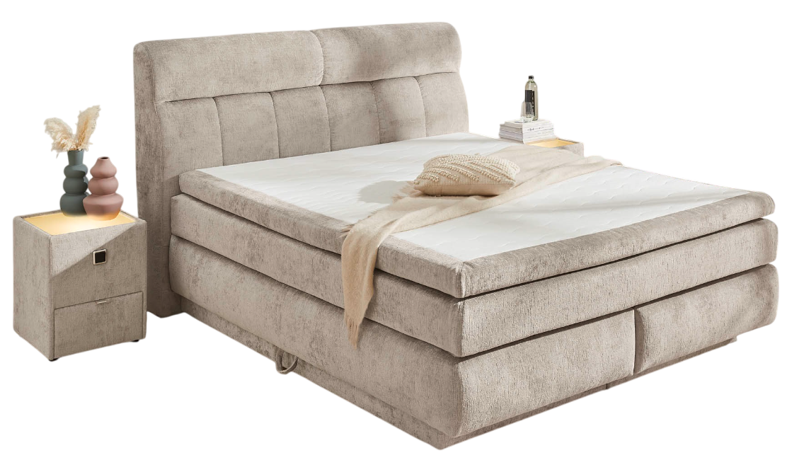 Boxspringbett  - Queen - 180x200 - H3 bis 120kg