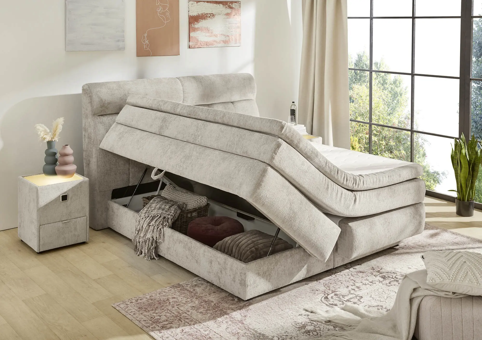 Boxspringbett  - Queen - 180x200 - H3 bis 120kg